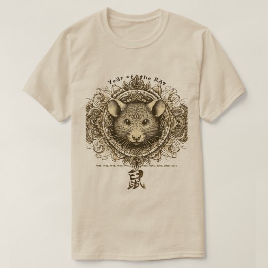 T-Shirt "Rat du zodiaque chinois" (Design devant)