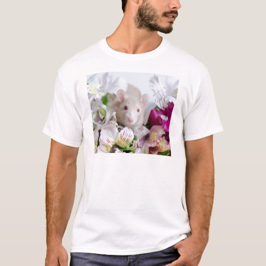 T-shirt Rat en fleurs (Devant)