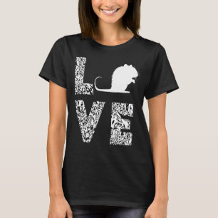 T-shirt Rat Love Leopard Rat Souris Rodent Rat Propriétair