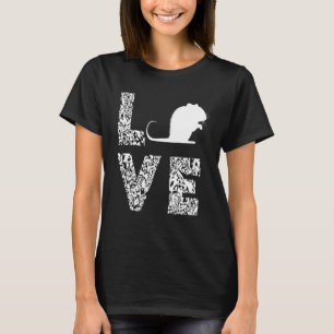 T-shirt Rat Love Leopard Rat Souris Rodent Rat Propriétair