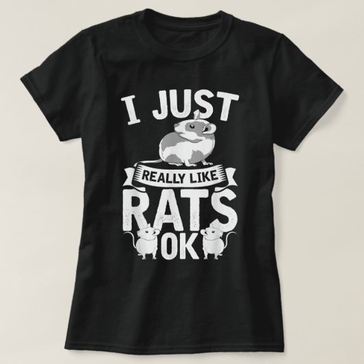 T-shirt Rat Maman Rats Aime Femmes Filles (Design devant)