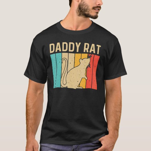 T-shirt Rat Migné Pour Hommes Papa Souris Rat River Rat Pe (Devant)