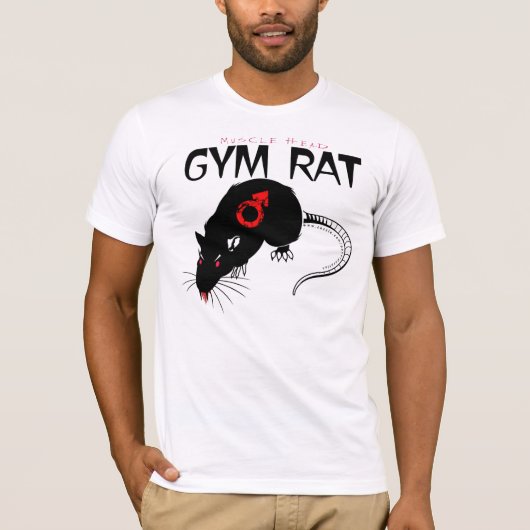 T-shirt Rat principal de gymnase de muscle (Devant)
