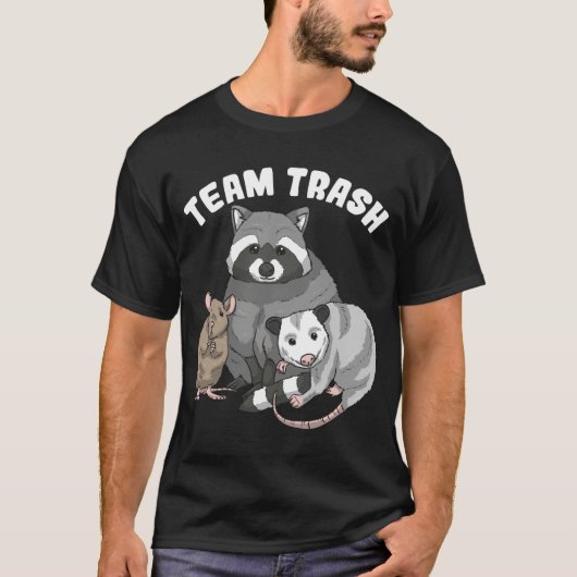 T-shirt Rat Raccoon Racoon Opossum Possum Team Trash Funny (Devant)