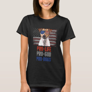 T-shirt Rat Terrier Anti-avortement Pro God Pro Chiens