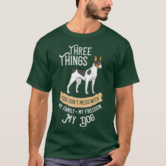 T-shirt Rat Terrier Chien Chien Chien Chien Chien Chien Ch (Devant)