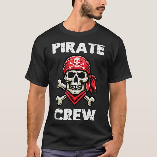 T-shirt Rate Crew Skull Crossbones Funny Matching Men Wome (Devant)