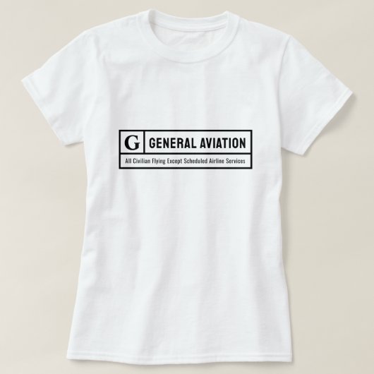 T-shirt Rated G for General Aviation (Design devant)