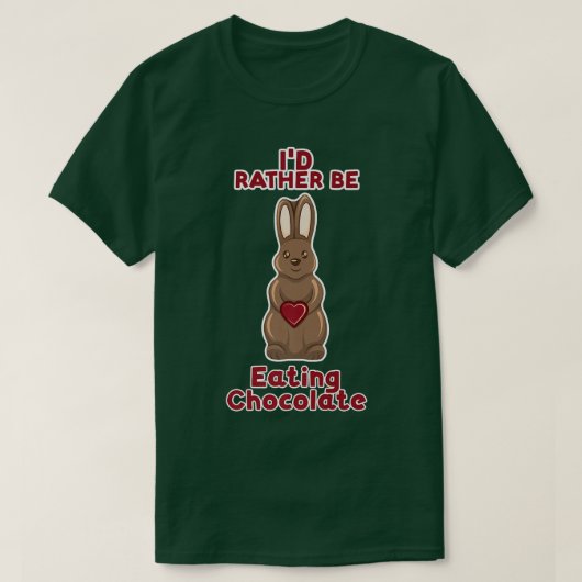T-shirt Rather Eating Chocolate Cocoa Lover Chocolatier (Design devant)