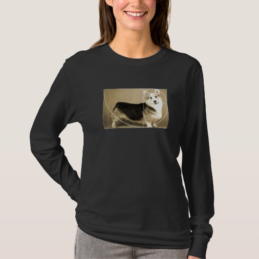 T-shirt Ratio d'or Corgi Fibonacci Math spirale (Devant)