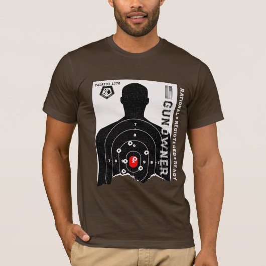 T-shirt Rational Registered and Ready Gun Owner (Devant)