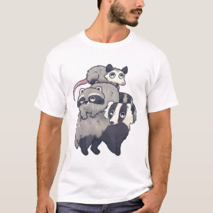 T-shirt Raton laveur Badger et cheminée opossum