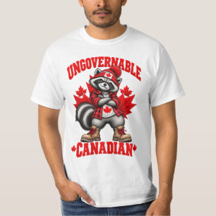 T-shirt Raton laveur canadien ingouvernable – Canada 2026