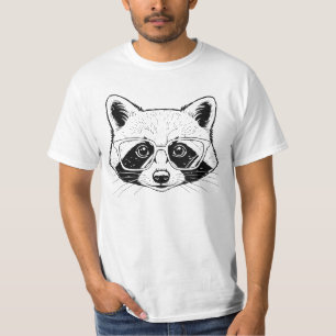 T-shirt Raton laveur cool avec lunettes