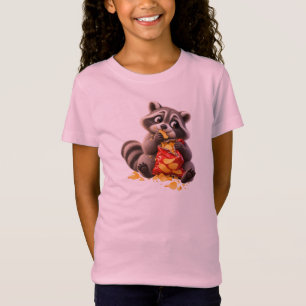 T-Shirt Raton laveur coupable mangeant des chips – Raton l