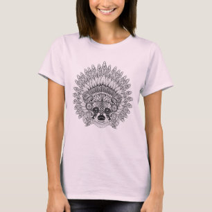 T-shirt Raton laveur dans le griffonnage fait varier le