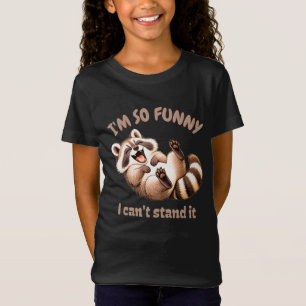 T-Shirt Raton laveur de dessin animé riant joueur
