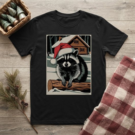 T-shirt Raton laveur de Noël