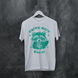 T-shirt Raton laveur drôle mais féroce mignon aquarelle