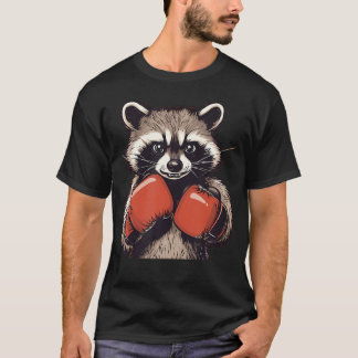 T-shirt Raton laveur drôle pour gants de sport et de boxe