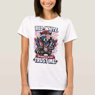 T-shirt Raton laveur Feux d'artifice 14 juillet