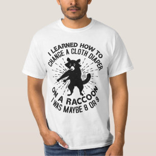 T-shirt Raton laveur fouilleur voleur panda chat de rue