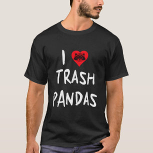 T-shirt Raton laveur J'adore les pandas de la poubelle