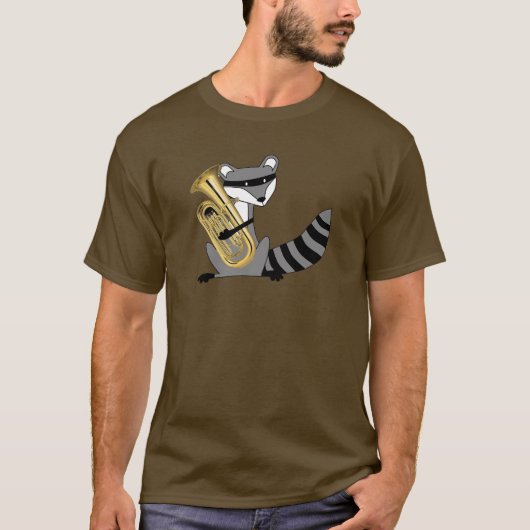 T-shirt Raton laveur jouant l'euphonium (Devant)