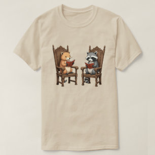 T-shirt raton laveur lisant capybara cadeau amateur de liv