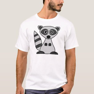 T-shirt Raton laveur mignon de bande dessinée