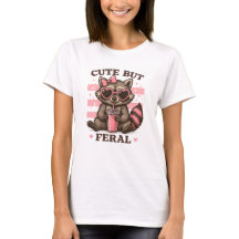 T-shirt Raton Laveur Mignon mais Féroce – Anim Kaw