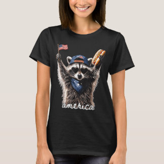 T-shirt Raton laveur patriotique d'Amérique