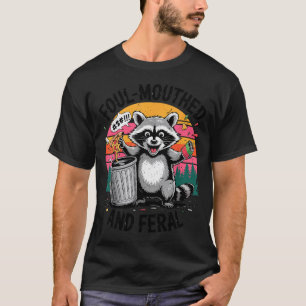 T-shirt Raton laveur rétro vintage grossier et sauvage amu