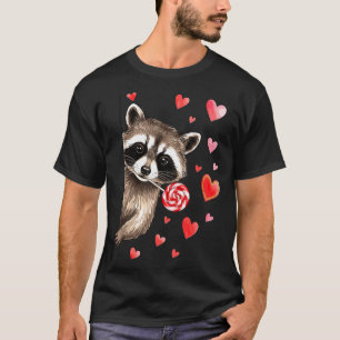 T-shirt Raton laveur sauvage drôle pour la Saint-Valentin