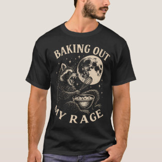 T-shirt Raton laveur sauvage drôle qui fait du pain pour é