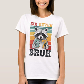 T-shirt Raton laveur Six Sept Bruh Mème Drôle Retour à l'é