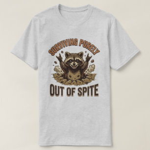 T-shirt Raton laveur survivant par dépit
