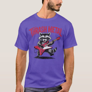 T-shirt Raton laveur Thrash Metal jouant de la guitare drô