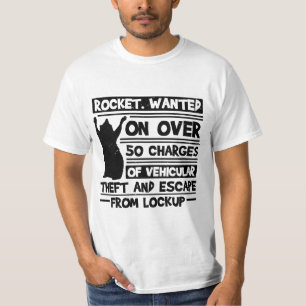 T-shirt Raton laveur voleur chat de rue poubelle