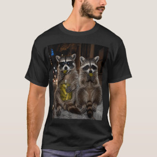 T-shirt Raton laveurs cool mangeant des pickles drôle d'an