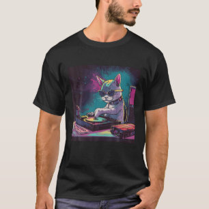 T-shirt Rave Cat EDM Kitten DJ Cat Tech House Music Headle