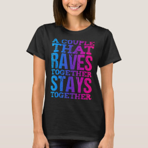 T-shirt Rave Couple Correspondant Edm Dance Musique Festiv