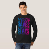T-shirt Rave Couple Correspondant Edm Dance Musique Festiv (Devant entier)