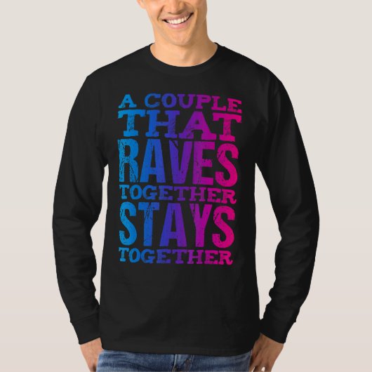 T-shirt Rave Couple Correspondant Edm Dance Musique Festiv (Devant)