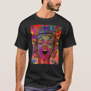 T-shirt Rave Party Psychedelic EDM Trance Club DJ design P