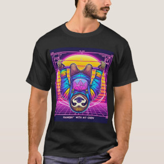 T-shirt Rave Sloth - Synthwave