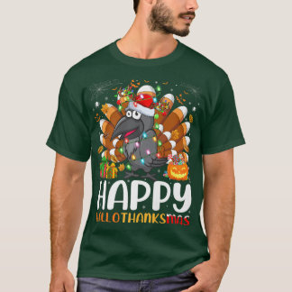 T-shirt Raven Bird Amour Halloween Noël Happy Halloth