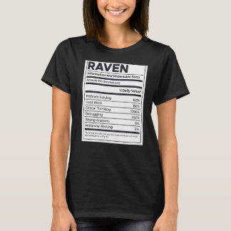 T-shirt Raven Nutrition Information Problème Résoudre Dur 