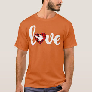 T-shirt Raven Oiseau Amant Buffalo Plaid Amour Raven Valen