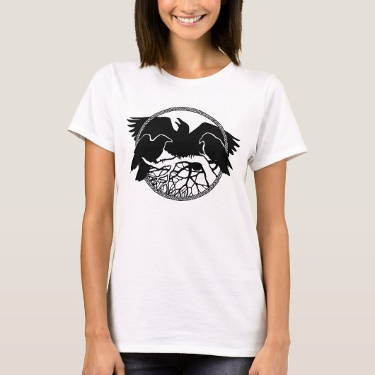 T-shirt Raven pour femmes Corbeau d'art Chemise Da (Devant)